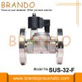 Válvula solenoide de acero inoxidable tipo brida de 1 1/4 &#39;&#39;