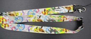 Custom design imprinted logo ployester ma terial lanyard cell phone loop