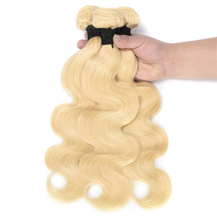 Wholesale 613 Virgin Hair Bundle Blonde Virgin Hair Body Wave Human Hair Weave Bundles