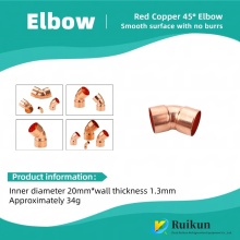 Welded Copper Elbow: 45° Air-Condition Fit