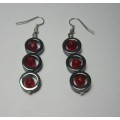 Hematite Earring with silver color finding