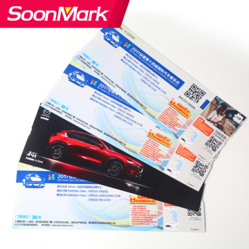 Airline ticket boarding pass admission ticket paper printing