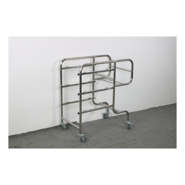 Collection cart with curved handrails