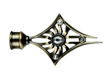 Square diamond-tipped Curtain Rods