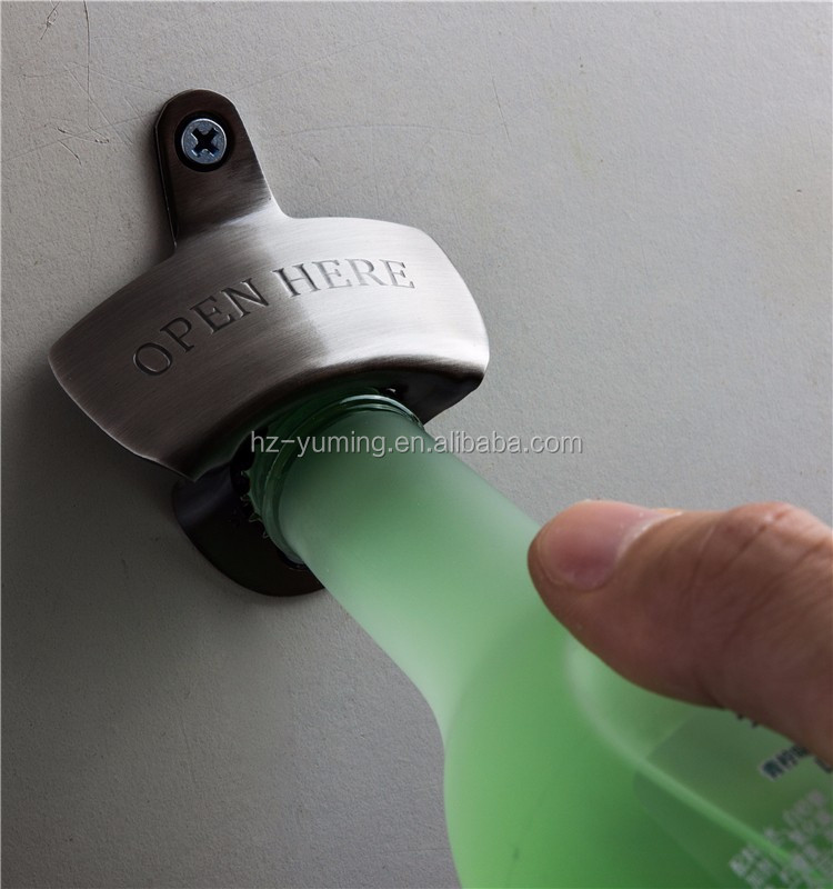 Design your own logo bottle opener wall mount wholesale, bottle opener wall mounted, wall mount bottle opener