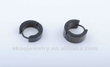 Black Earring Hoops Ear Piercing Fashion Jewelry