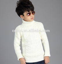 15CSK042 turtle neck kids sweater cable sweater