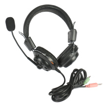 Call Center Kabel -Telefon -Headset -Operator mit Mikrofon