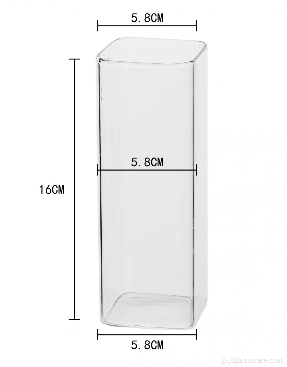 450mlの正方形のガラス製ミルクマグカップエスプレッソカップ
