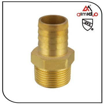 brass hex nipple 1"