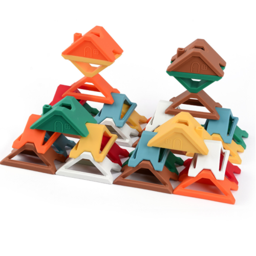 7-PCs Silicone Stacking Nesting Triangle Toys Stacker Blocks