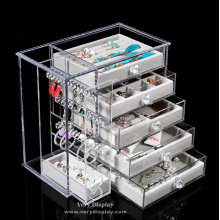 Customized Customized clear acrylic jewelry organizer.