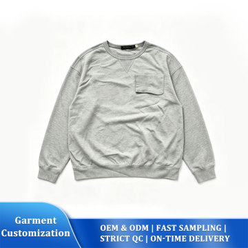 Heather Grey Langarm-Strickoberteil