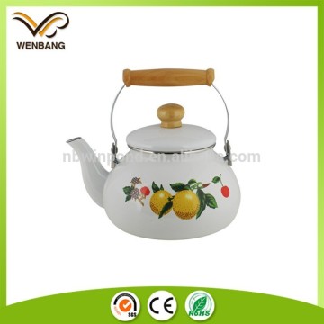 white colour enamel tea kettle ,2.5L enamel tea kettle ,non-electric enamel tea kettle