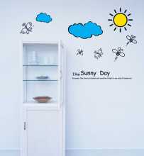 Ay609 Sunny Day Bee Waterproof Decoration PVC Wall Sticker