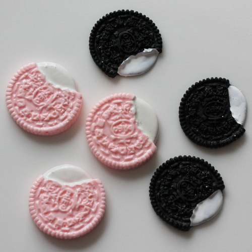 Resin Sweet Cookies Flatback Cabochon Biscuits Scrapbooking For Dollhouse Kitchen Toy Accessories