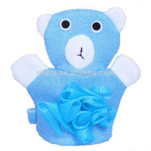 Mommys Helper Kids Bath Mitt with Loofa Sponge Wash Mitt for Baby Bath