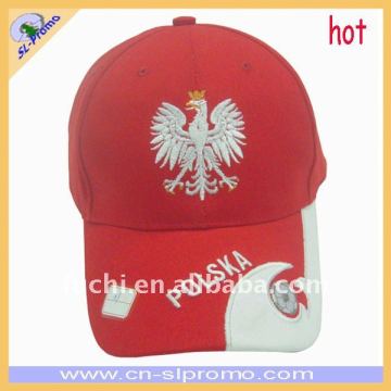 Cotton Flag Cap With Poland Flag Design