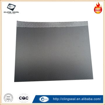 Expanded graphite sheet gasket reinforced by metal inserts