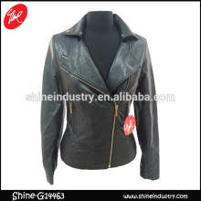 Spring lapel black slim women's coat coat