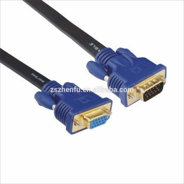 Factory prices flat VGA male to female cable extension cable