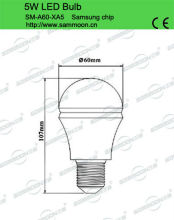 5W LED Bulb for house hold lighting_SM-A60-XA5