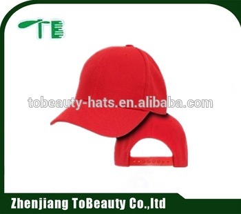 2016 red plain sports cap