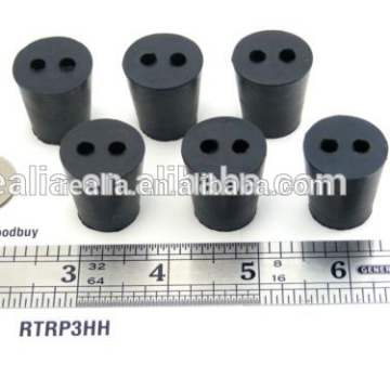 HML238 Rubber Laboratory Stoppers Size 3 Two Holes 2 Hole Stopper "Corks",High Quality Rubber Stoppers Laboratory Stoppers