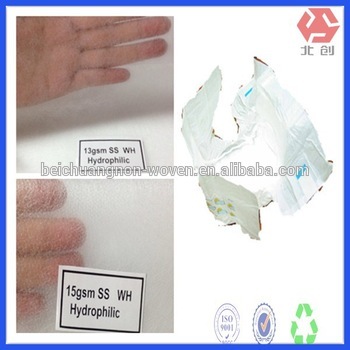 customized width nonwoven fabric raw materials for diaper making