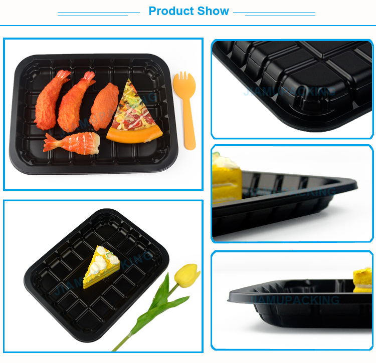 Jiamupacking Custom Biodegradable PP/PGM Fast Food Airline Sealing Tray