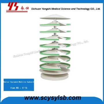 Hospital Furniture Manufacturer Customized Rotary Medicine Shelf