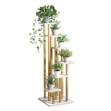 Multi Layer Metal Plant Stand Tall Flower Shelf Display