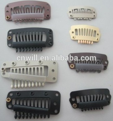 snap comb clips hair extension metal clips clip in hair extension clips