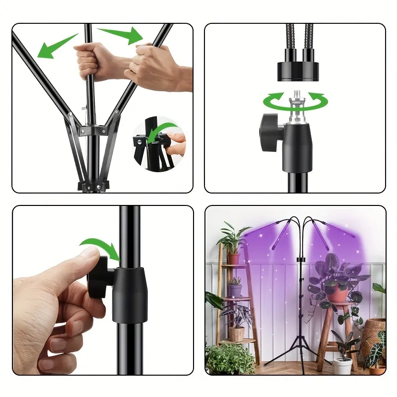 Stand Foldable Full Spectrum Plant Growth Light with Timer