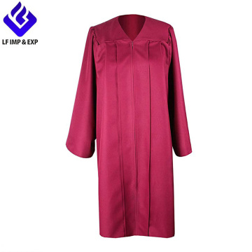 High School Graduation Gown Matte Graduation Robe Graduation Dress In Maroon