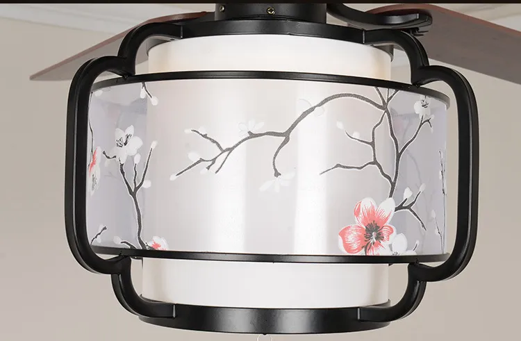 Vintage Chinese Ceiling Fan Lamp for Living and Dining Rooms