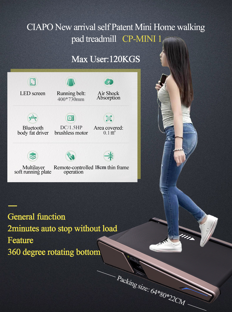 Good design wholesale price walking pad smart folding treadmill mini walking machine treadmill