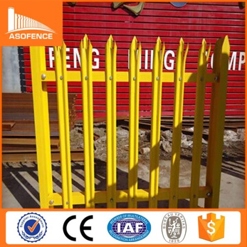 alibaba china top ten selling products steel bar railing fence/popular triple point palisade fence for power station