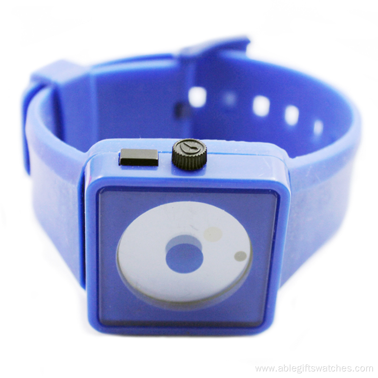 Children Silicone Wristband Watch With Smile Shape