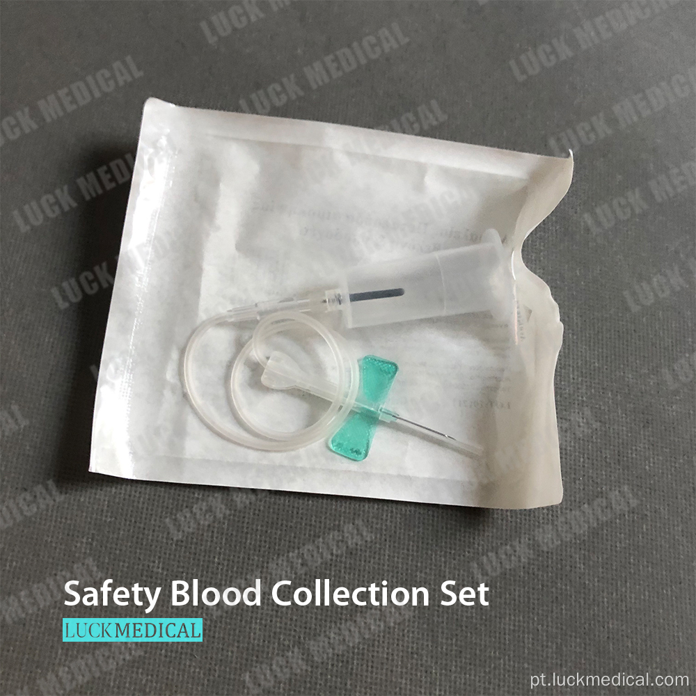 Conjunto de infusão de coleta de sangue de segurança