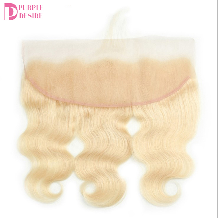 Blonde 613 straight  human hair ear to ear13*4 baby hair lace frontal