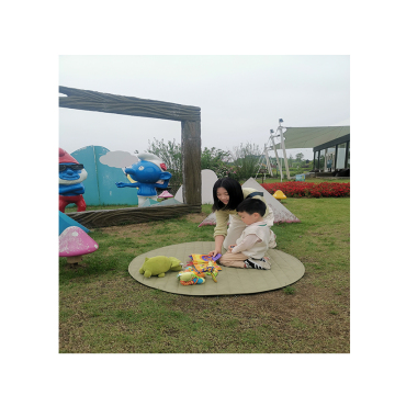 Vegan Leather Quilted Baby Play Mat: Waterproof, Sand Proof, Indoor Outdoor & Beach Blanket