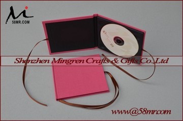 2015 Elegent Wedding Leather Paper CD DVD Case Holder Cover Album