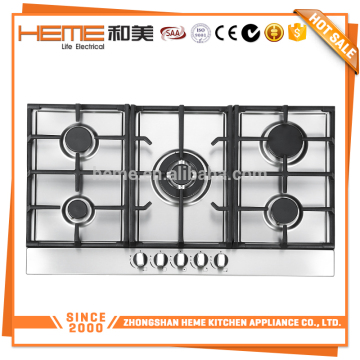 Global sourcing Enamel pan support 5 burner gas stove stainless steel (PG9051S-CC2I)