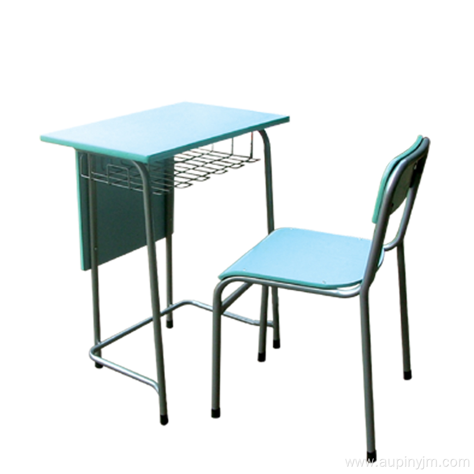 School furniture student desk chair table with deskfront