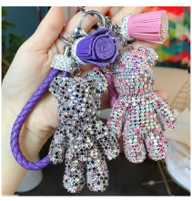 Yirun Creative Diamond Bear Design Pendant Keychain for Arcade Claw Machines