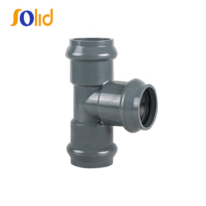 PVC Equal Tee RRR/FFF With Rubber Ring For Water Supply