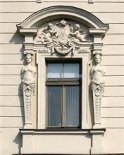 Cast stone window sill mouldings