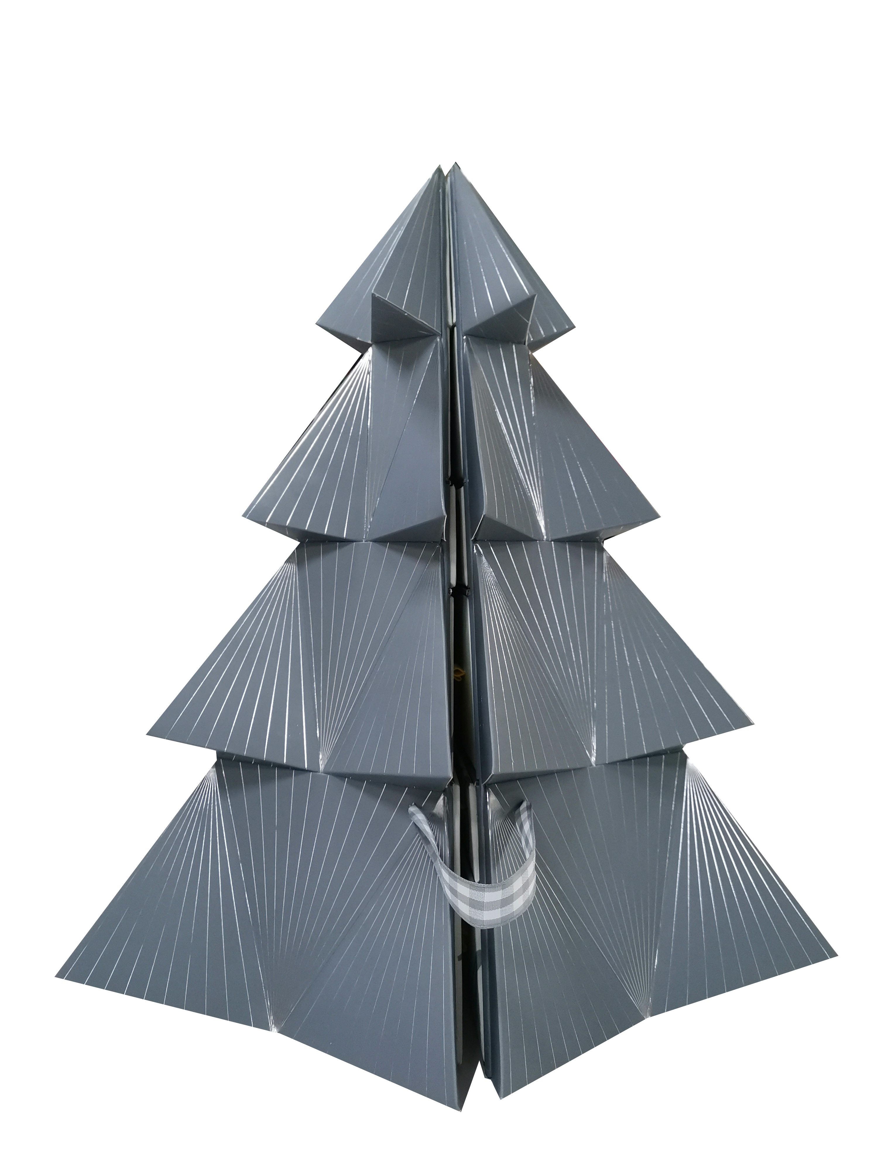 Christmas tree design paper Candle perfume hardboard gift box with 24pcs drawers
