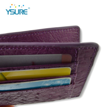 Porte-cartes Visa en cuir véritable de couleur personnalisée